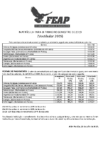 FEAP Preços 2019 – Licenciatura e Bacharelado (Vestibular 2019)