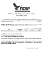 FEAP Preços 2020 – Pedagogia Licenciatura Vestibular 2019_