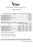 LICENCIATURA E BACHARELADO II VESTIBULAR 2021.1 (1º SEMESTRE 2025)