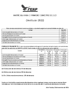 LICENCIATURA E BACHARELADO II VESTIBULAR 2022.1 (1º SEMESTRE 2025)